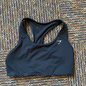 Black gym shark bra